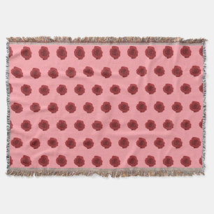 Couverture Fleur rose rouge Motif sans couture sur la couvert