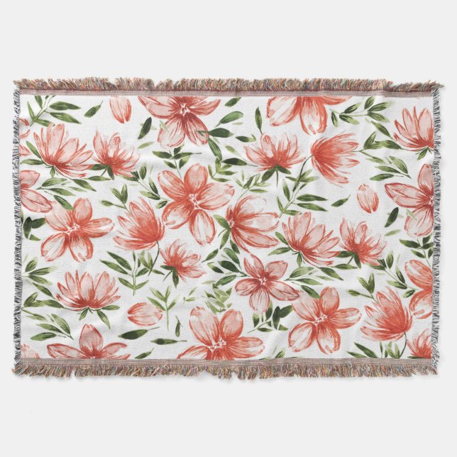 Couverture Fleurs d'aquarelle rouge (Devant)