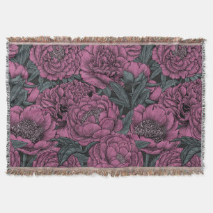 Couverture Fleurs de pivoines violettes