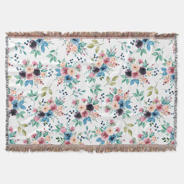 Couverture Fleurs de printemps colorées motif (Devant)