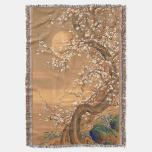 Couverture Fleurs de prune rose et blanche au clair de lune,