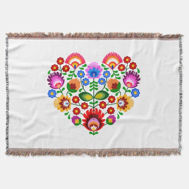 Couverture Fleurs design polonaises. (Devant)