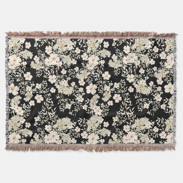 Couverture Fleurs florales Fleurs sauvages Feuilles Arrière - (Devant)
