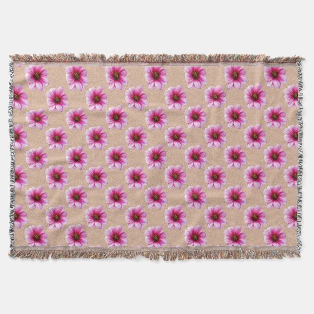 Couverture Fleurs roses douces de jardin de dahlia sur la (Devant)