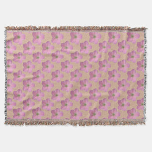 Couverture Fleurs roses douces de jardin sur la couleur faite