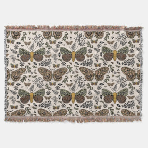 Couverture Fleurs sauvages de papillon de nuit bohème moderne