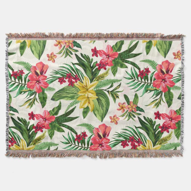 Couverture Fleurs tropicales modernes Motif (Devant)