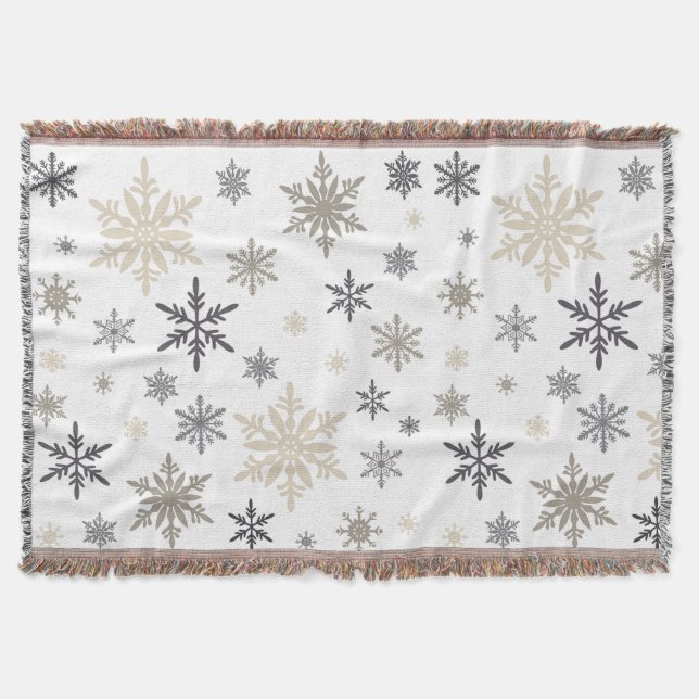 Couverture flocons de neige vintages modernes (Devant)