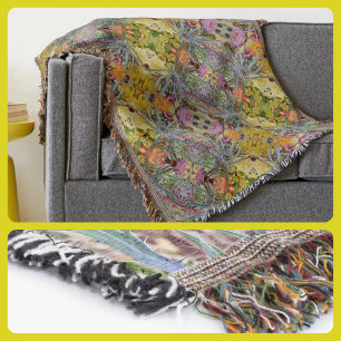 Couverture Floral Boho Chic Thistle Pastel