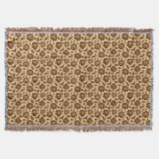 Couverture Floral Brown