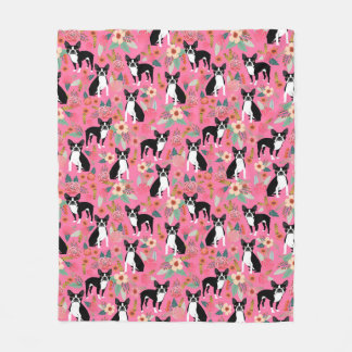Couverture florale de Boston Terrier