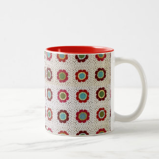 Couverture florale de mod tasse à deux tons de 11