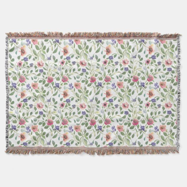 Couverture Flore Modèle Héliotrope Fleurs (Devant)