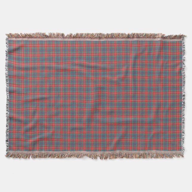 Couverture Fraser de Lovat Ancien Tartan bleu clair Plaid (Devant)