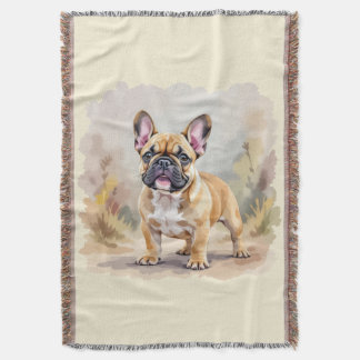 Couverture French Bulldog Tan Fawn-Colored Cute Frenchie Dog