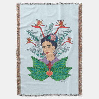 Couverture Frida Kahlo | Oiseaux de Paradis Floral Graphic