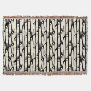 Couverture Friendly Ghosts on Cream and Pink - Halloween Patt