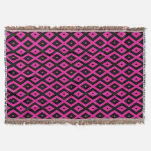 Couverture Fuchsia et motif de diamants noirs