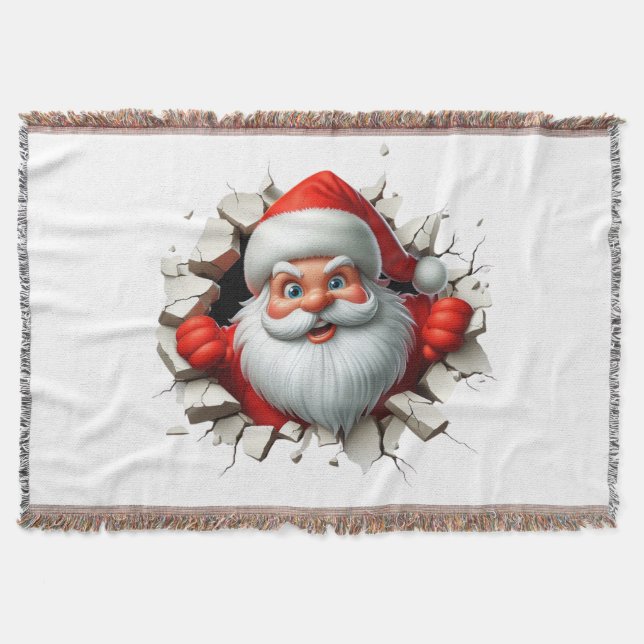 Couverture Funny 3D Santa Claus Christmas Holiday Design (Devant)