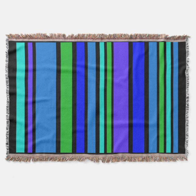Couverture Funny Stripes coloré IV + votre couleur arrière -  (Devant)