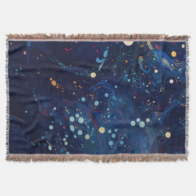 Couverture Galaxie tourbillonnante bleu marine de minuit abst (Devant)