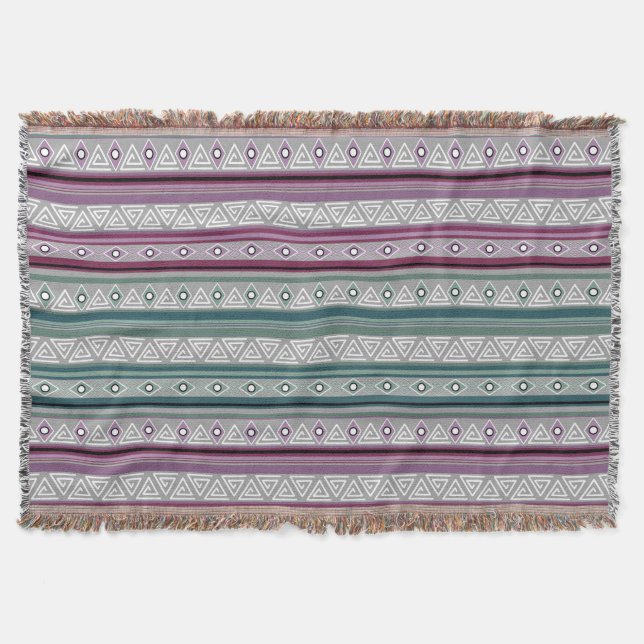 Couverture geometric ethnic tribal pattern of American Indian (Devant)
