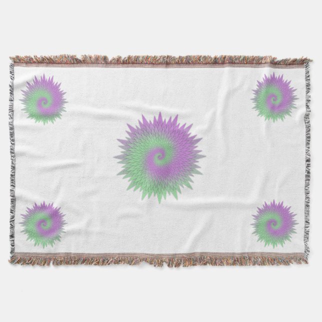 Couverture Geometric Purple and Green (Devant)