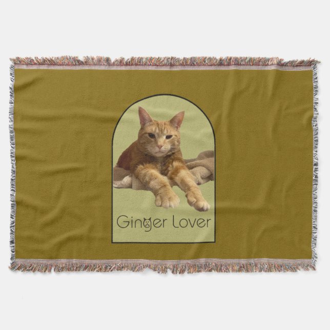 Couverture Ginger Lover Yellow Brown Throw Blanket (Devant)