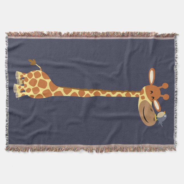 Couverture Giraffe De Cartoon Cute Et Ami (Devant)