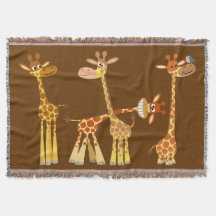 Giraffes De Cartoon Mignonnes : Le Troupeau Lance 