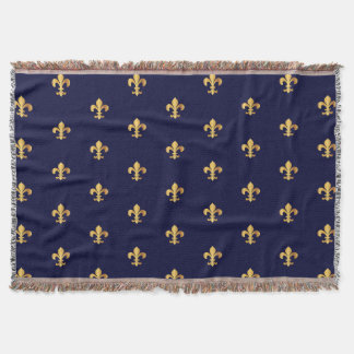Couverture Gold Fleur de Lys Blanket