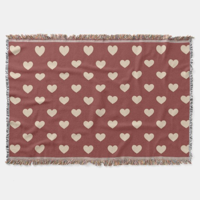Couverture Gold Red Cream Glitter Hearts  (Devant)