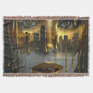 Couverture Golden Face Surrealist City Urban Digital Art