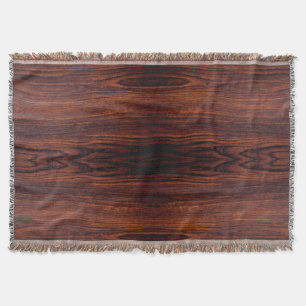Couverture Graine de bois foncé en acajou   motif en bois bru