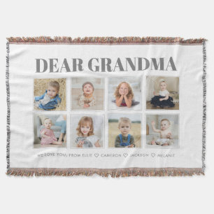 Couverture Grand-mère personnalisée moderne We Love You 8-Pho