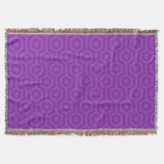 Couverture Grand motif géométrique hexagonal pourpre foncé