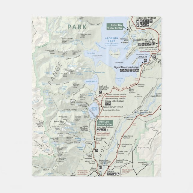 Couverture grande d'ouatine de carte de Teton (Devant)