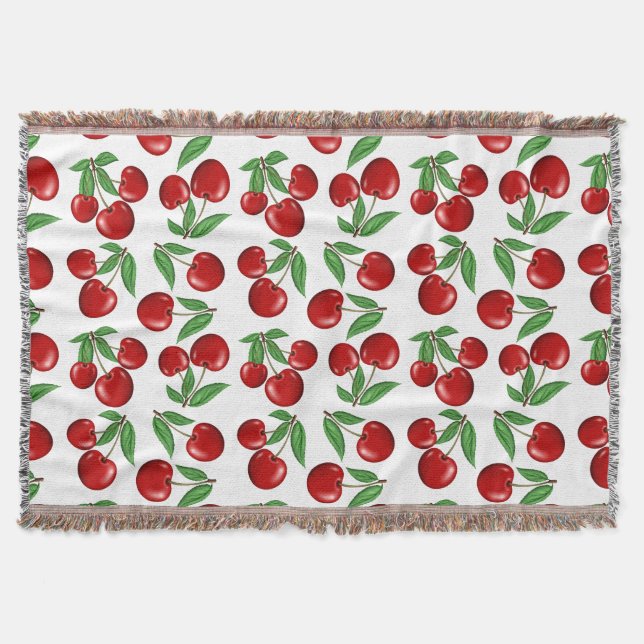 Couverture Graphique de cerises rouges sur tout le Motif (Devant)