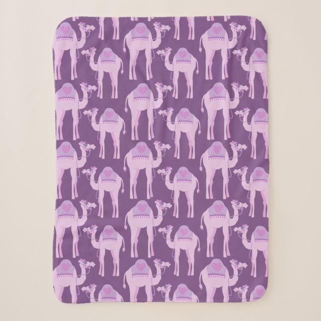 Couverture graphique violet à motif animal de cham (Devant)