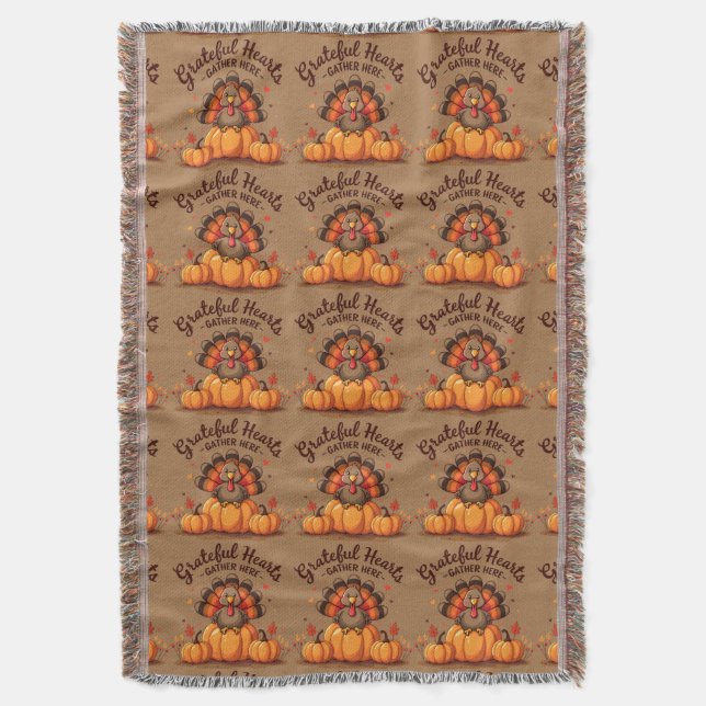 Couverture Grateful Hearts Thanksgiving Turkey (devant Vertical)