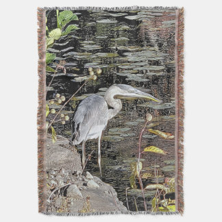 Couverture Great Blue Heron Tapestry Style