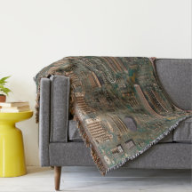 Green & Cooper Circuit Board Cotton Thon Blanket
