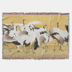Couverture Grues d'horloges japonaises Vintage Bird Rich Clas