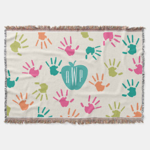 Couverture Handprints et professeur de monogramme d'Apple de