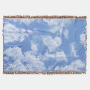 Couverture Heart Cloud Ciel mignon Moderne Lovely Light Blue