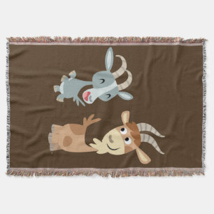 Couverture heureuse mignonne de jet de deux