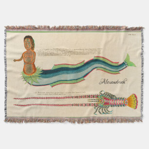 Couverture Homard de sirène sur mesure Marine Décor côtier