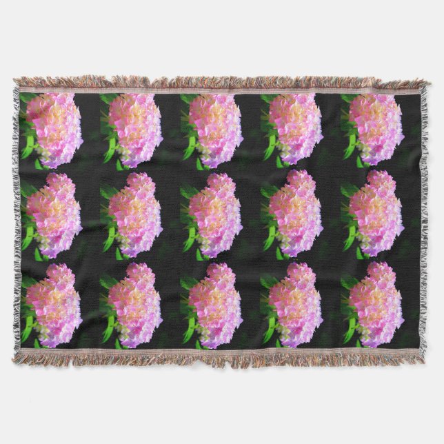 Couverture Hydrangées rose violet orange (Devant)