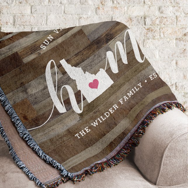 Couverture Idaho Accueil État Personnalisé Style Rustique (Créateur téléchargé)