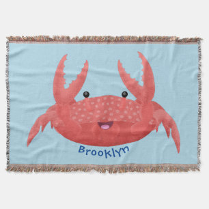 Couverture Illustration de crabe cartoon mignon avec des tach
